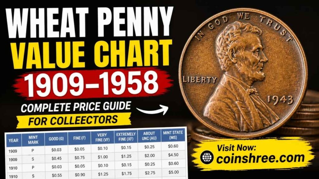 Wheat Penny Value Chart 1909–1958: Complete Price Guide for Collectors