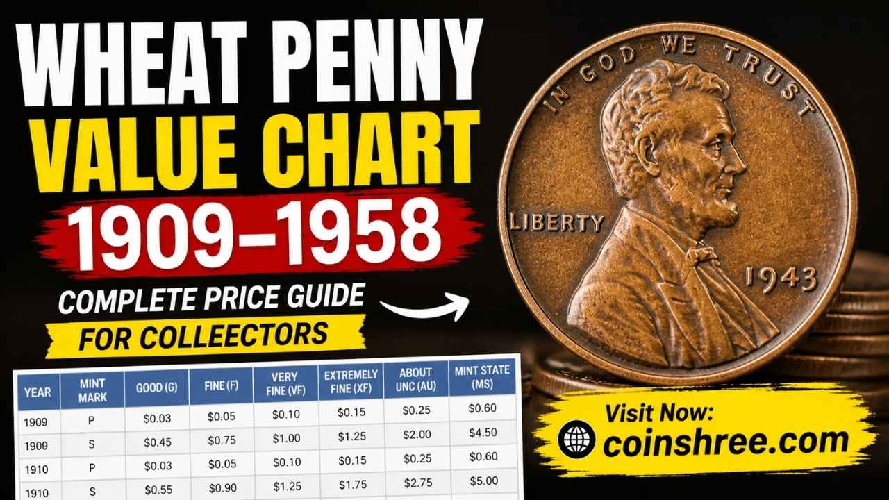 Wheat Penny Value Chart 1909–1958: Complete Price Guide for Collectors