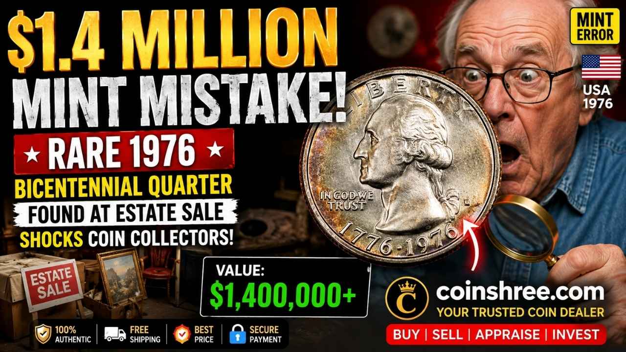 $1.4 Million Mint Mistake: Rare 1976 Bicentennial Quarter Found at Estate Sale Shocks Coin Collectors