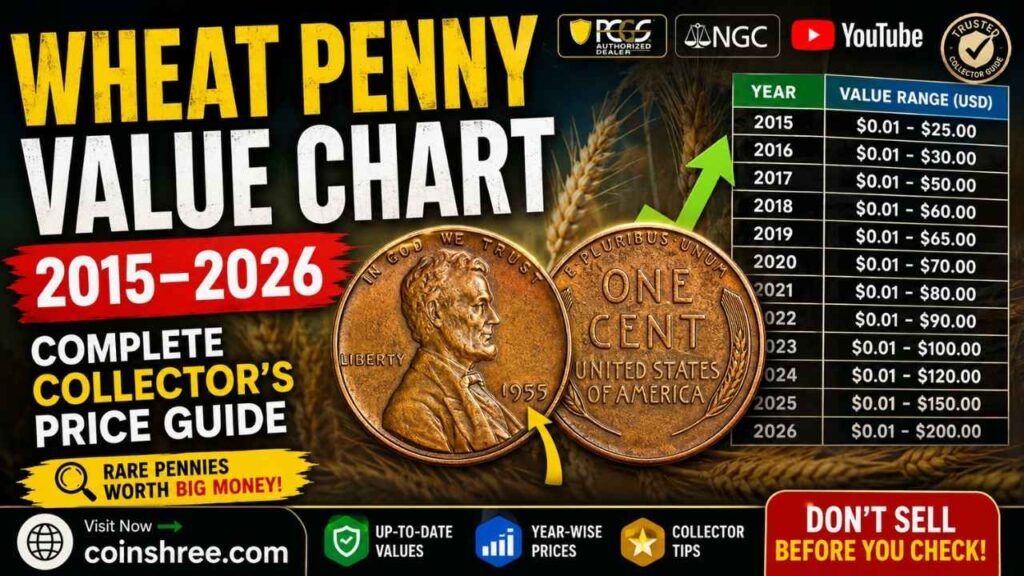 Wheat Penny Value Chart 2015–2026: Complete Collector’s Price Guide