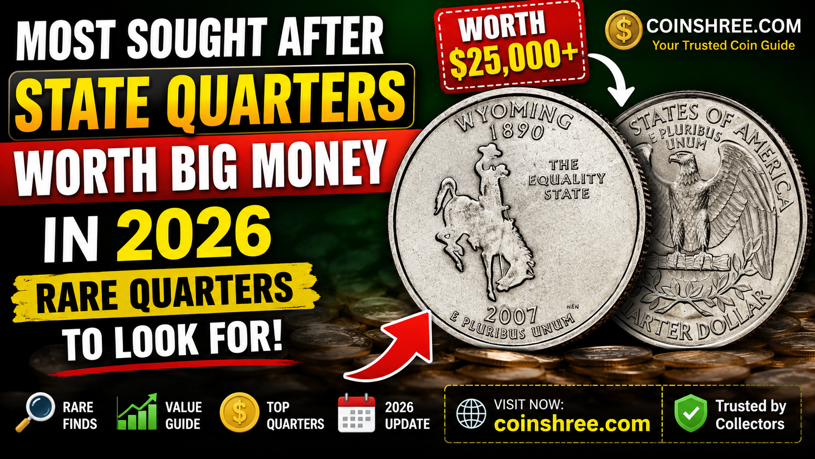 Most Sought After State Quarters Worth Big Money in 2026 – Rare Quarters to Look For!