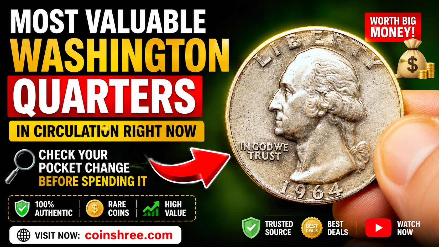 Most Valuable Washington Quarters in Circulation Right Now – Check Your Pocket Change Before Spending It