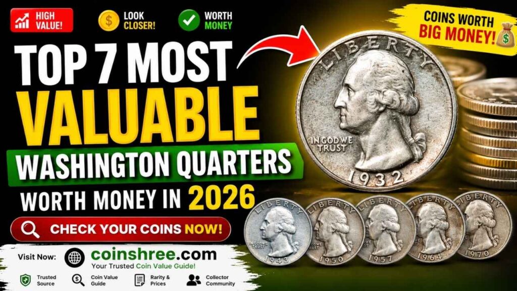Top 7 Most Valuable Washington Quarters Worth Money in 2026 – Check Your Coins NOW!
