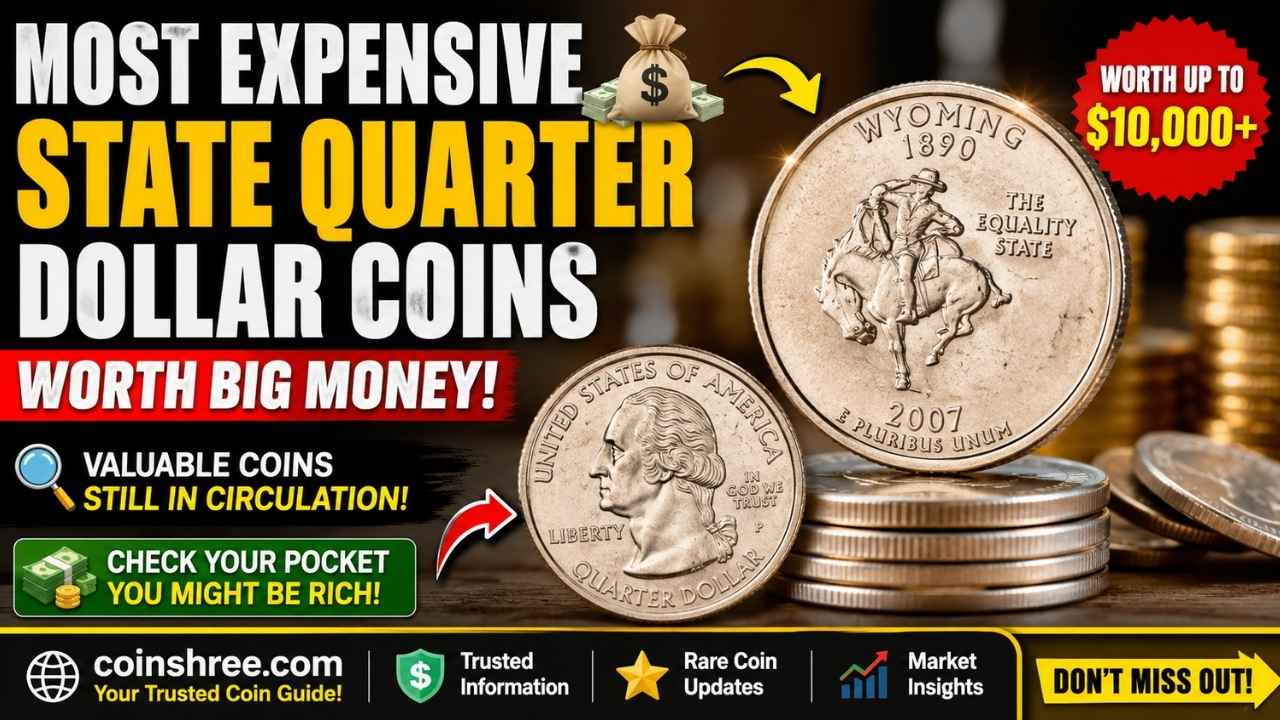 Most Expensive State Quarter Dollar Coins Worth Big Money – Valuable Coins Still in Circulation!