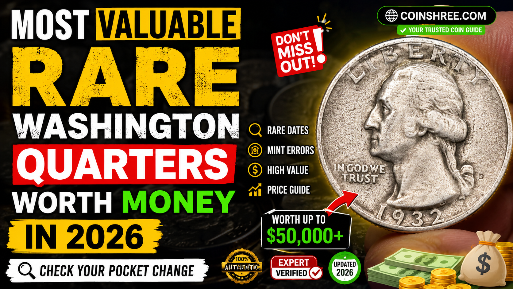 Most Valuable Rare Washington Quarters Worth Money in 2026 – Check Your Pocket Change