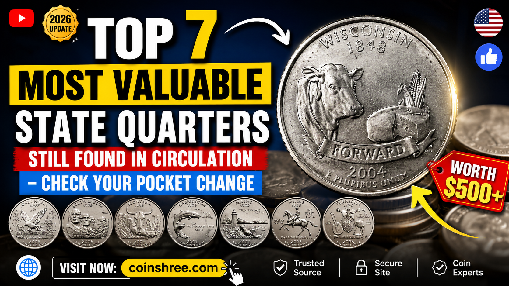 Top 7 Most Valuable State Quarters Still Found in Circulation – Check Your Pocket Change