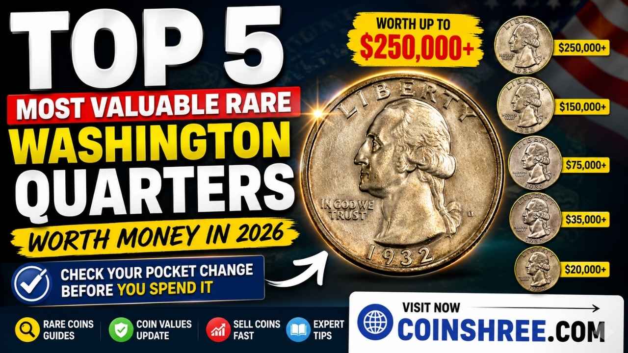 Top 5 Most Valuable Rare Washington Quarters Worth Money in 2026: Check Your Pocket Change Before You Spend It