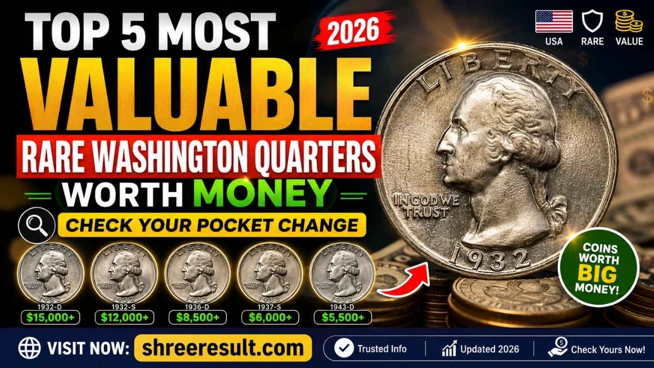Top 5 Most Valuable Rare Washington Quarters Worth Money in 2026. Check Your Pocket Change